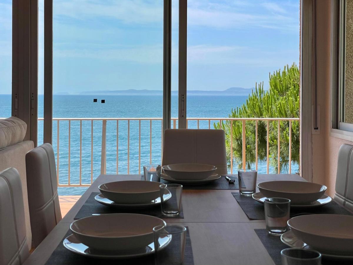 Luminoso Apartamento Frente Al Mar Con Piscina Roses Bagian luar foto